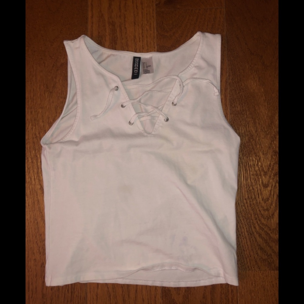 laced front tank top